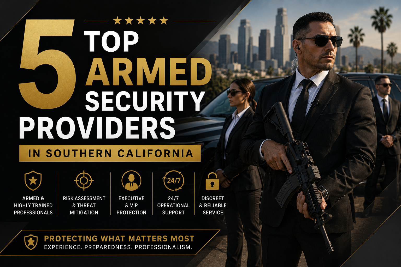 Photography illustrating “5 Top Armed Security Providers in Southern California”
